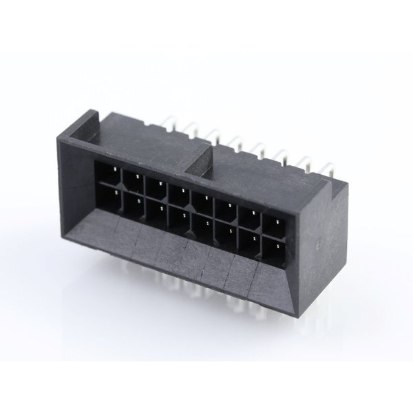 Molex Rectangular Power Connector, 16 Contact(S), Male, Solder Terminal, Receptacle 444281602